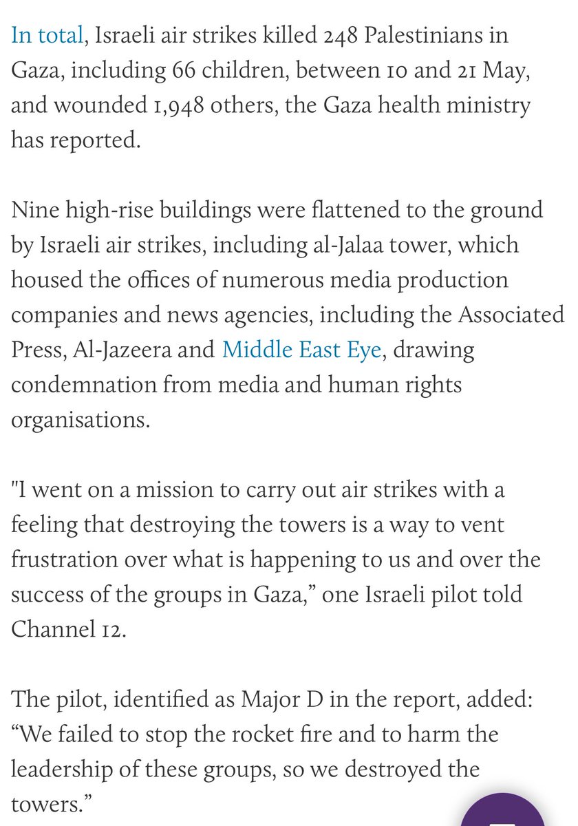 IOF pilots bombed Palestinian buildings to “vent frustration”

“I went on a mission to carry out air strikes with a feeling that destroying the towers is a way to vent frustration over what is happening to us and over the success of the groups in Gaza” one of the pilot says