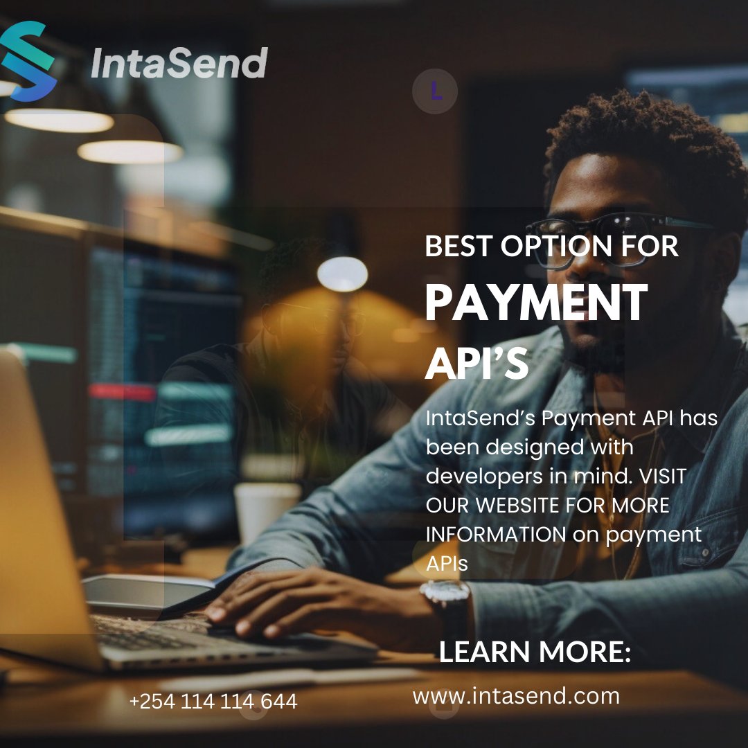 intaSendHQ's tweet image. Coding made simple, integration made powerful. IntaSend's APIs are a developer's dream—easy to use and well-documented. 🚀💻 #IntaSend #DeveloperSuccess #SHIF #NairobiCBD