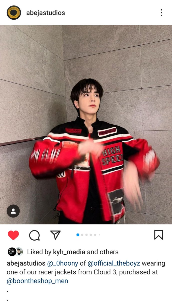 KYH_media's tweet image. The fashion brand 'Abeja Studios,' whose jackets Younghoon wore for Music Core last week, posted about Younghoon on their Instagram account.

Engage 🖱️
✅ Like
✅ Comment
🔗instagram.com/p/C2iDcrYJfB6/

더보이즈 영훈 #음빵중심 #더보이즈 #영훈 #THEBOYZ #YOUNGHOON #더보이즈영훈