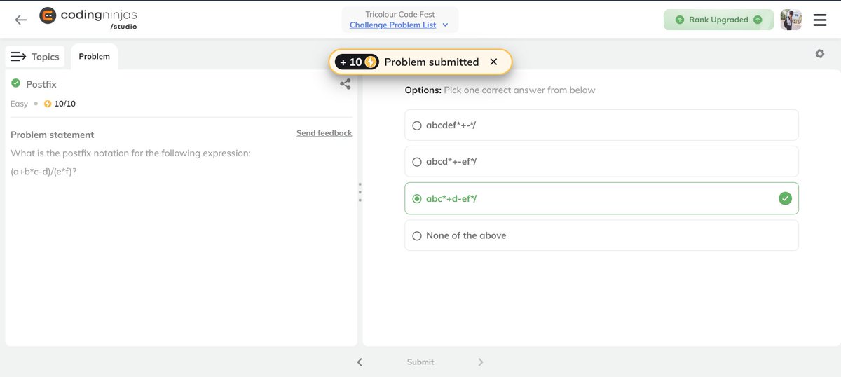 Coder_Shelby_7's tweet photo. Completed #Day23 from #24DaysOfCode - 𝐓𝐫𝐢𝐜𝐨𝐥𝐨𝐮𝐫 𝐂𝐨𝐝𝐞 𝐅𝐞𝐬𝐭 _ @CodingNinjasOff

Excited to grap some good practise over technical knowledge ....                                      

#buildinpublic #ProblemSolving #100daysofcodechallenge https://t.co/lUZXJn1agc