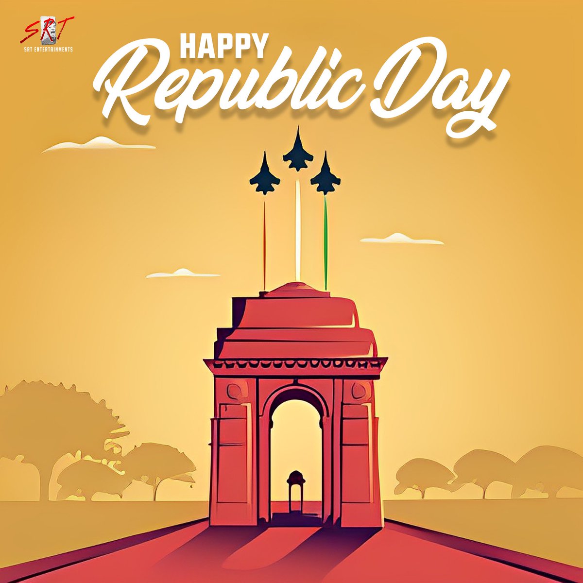 Let the power of living in this great nation always empower you. SRT Entertainments wishes you a happy and proud 75th Republic Day!🇮🇳 #RepublicDay2024