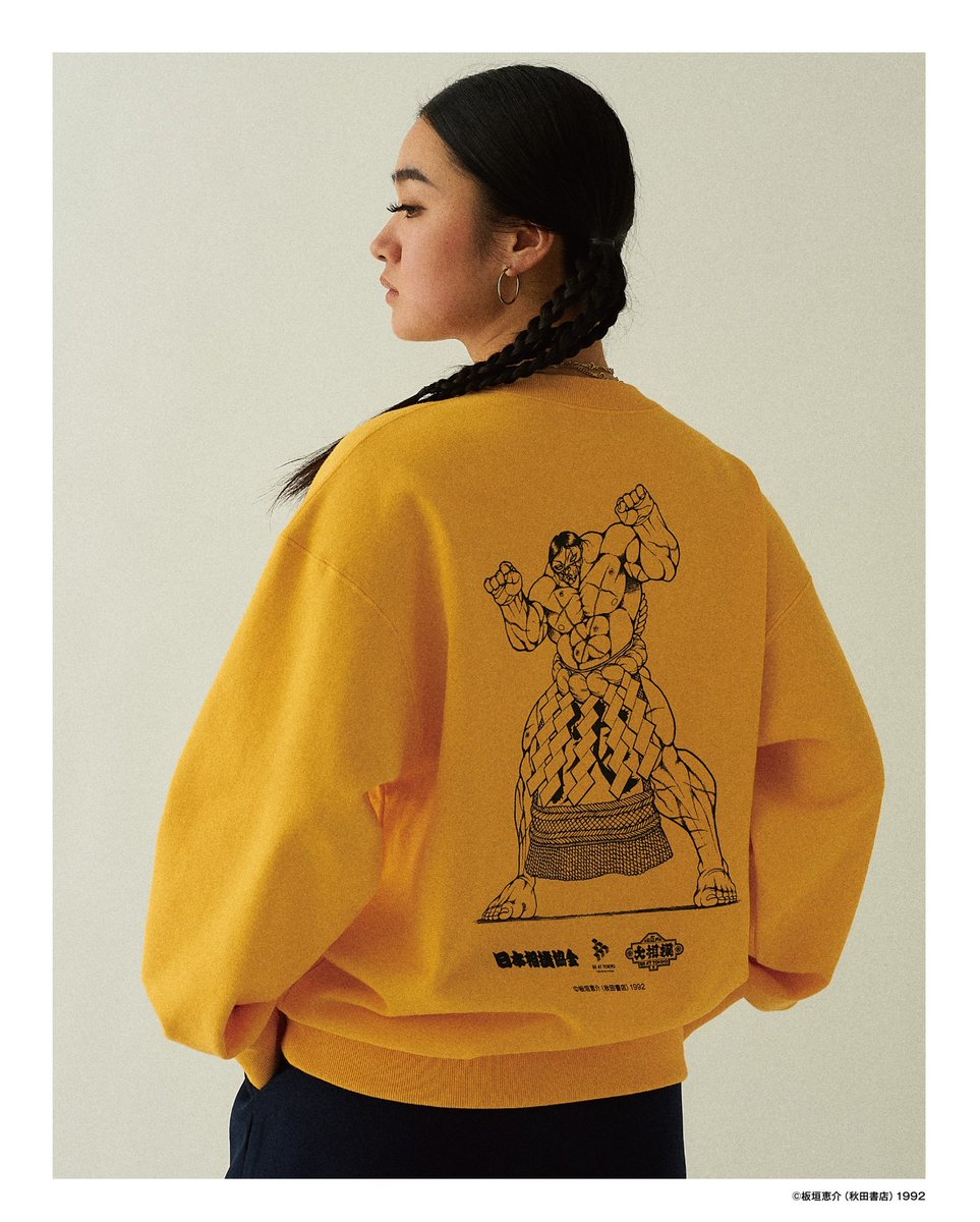 BE_AT_TOKYO's tweet photo. \ 📢NEWS📰 /
『バキ道』× 大相撲コラボグッズ第3弾のアイテムが本日よりRakuten Fashion 内オンラインサイトにて発売スタート🛍️
これまで発売してきたアイテムたちも合わせてぜひご覧ください👕👕

https://t.co/9UgkptFHM4 https://t.co/LR5RkPsIVE