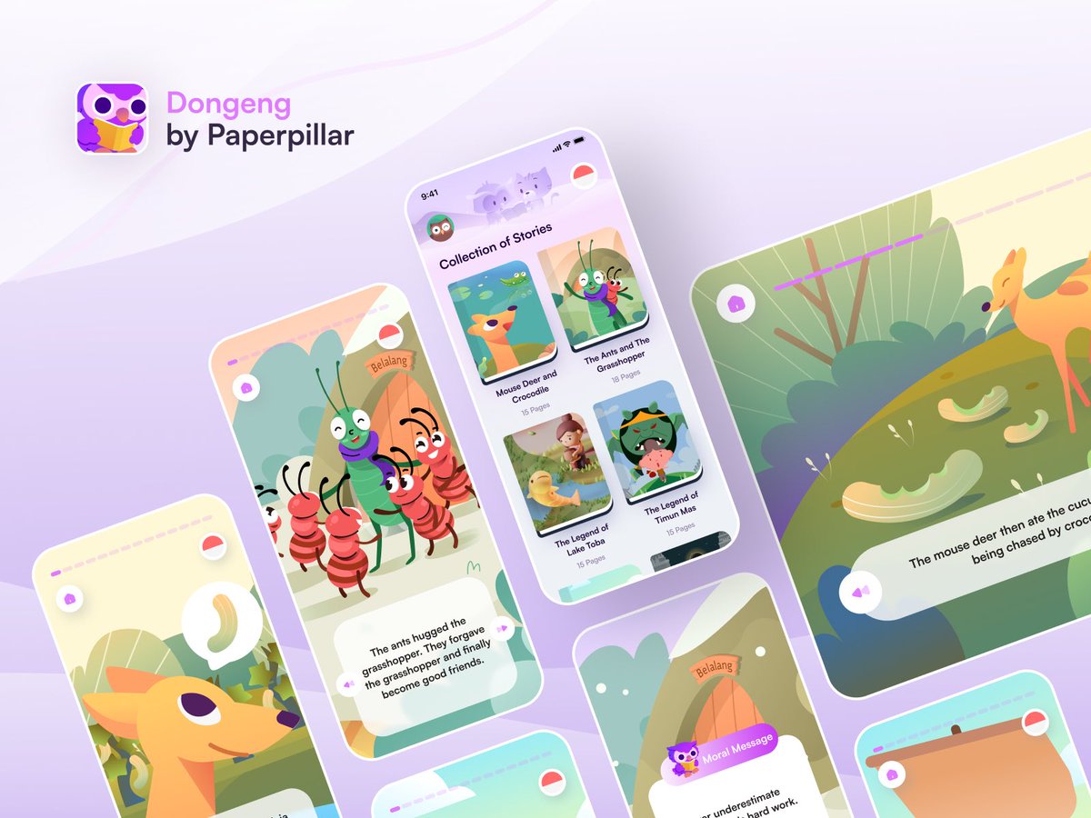 Hari ini Paperpillar merilis aplikasi Dongeng. Ini adalah aplikasi pertama yang kami buat secara in-house. Congrats untuk semua team Developer, Ilustrator, Copywriter, UI Designer dan Project Manager. 🥳🍻

Aplikasi dapat di download di Play Store dan App Store.