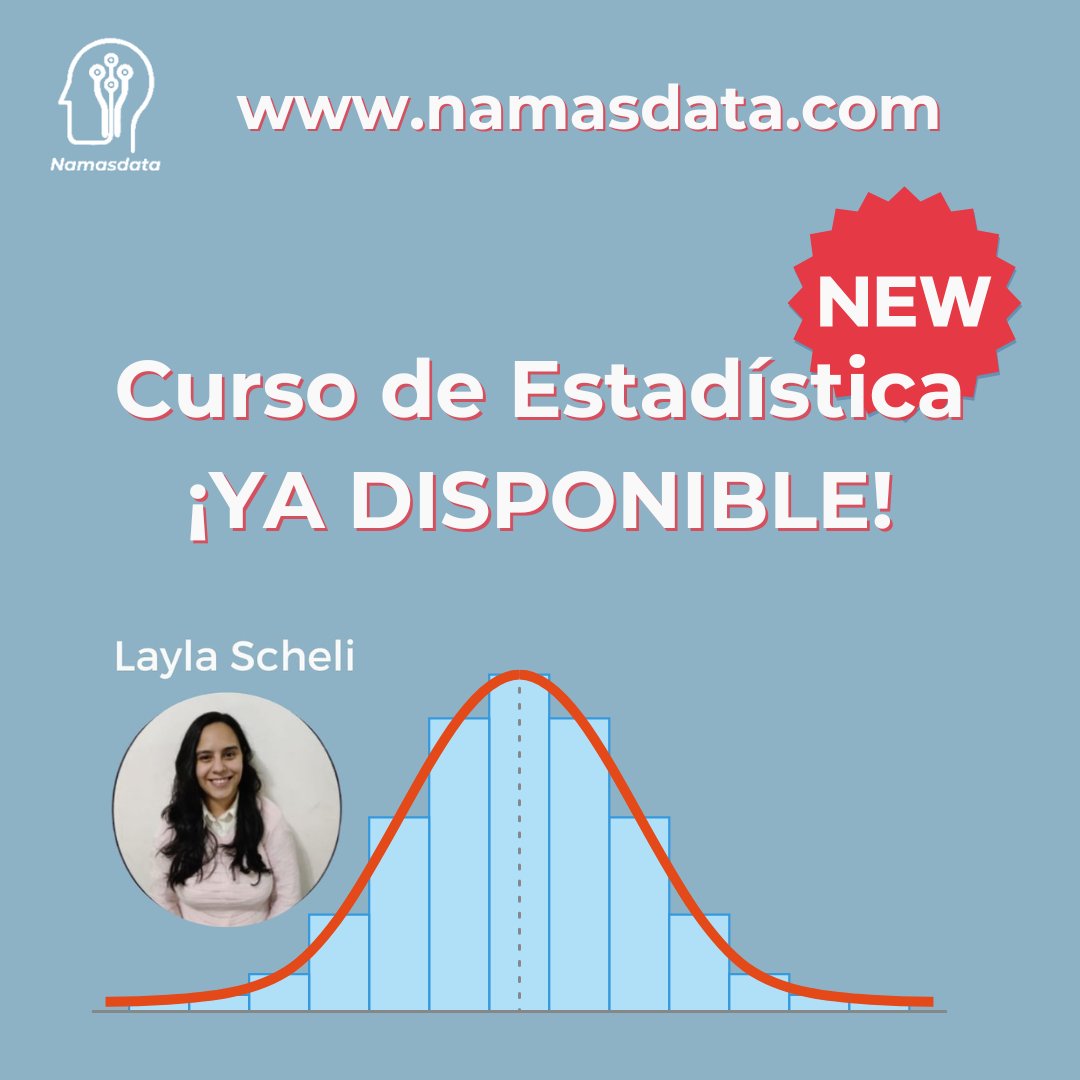 🎉 ¡Lanzamiento! Curso de Estadística en NamasData con Layla Scheli. Aprende análisis de datos, regresión, correlación y más. Inscríbete: 

namasdata.net/courses/introd…

🚀 #AprendeEstadística"