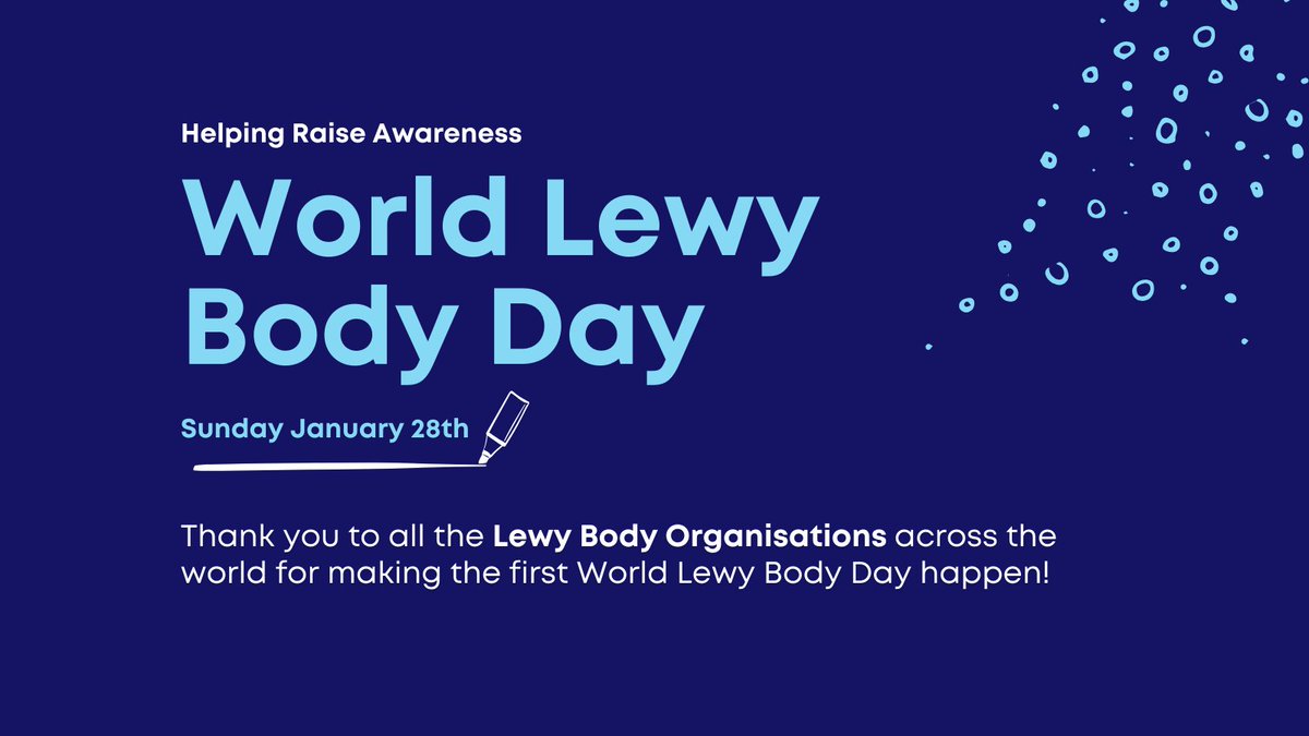 Ahead of the first ever world #LewyBodyDay on Sunday 28th January, we're thanking and showing our support with the @lbsorg for all they do for people living with #lewybodydementia 💙 Check out their social channels over the weekend 👀 #lbd #WLBD