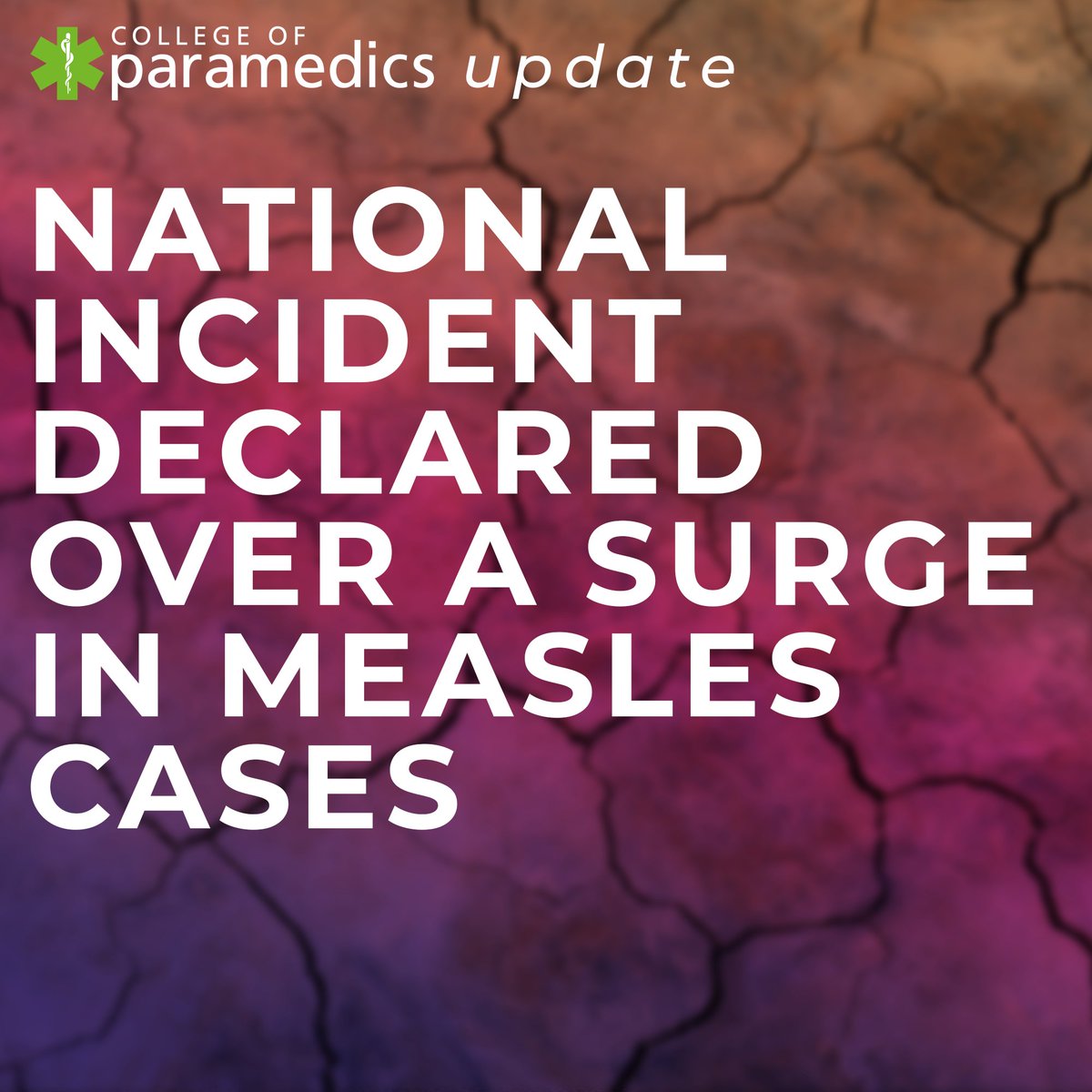 The UKHSA has declared a national incident over a surge in measles cases. There have been more than 140 suspected cases of measles reported so far in 2024 - after 1,603 suspected cases were recorded last year compared to 735 in 2022. 

Read more here 👉 bit.ly/3u7uMiw