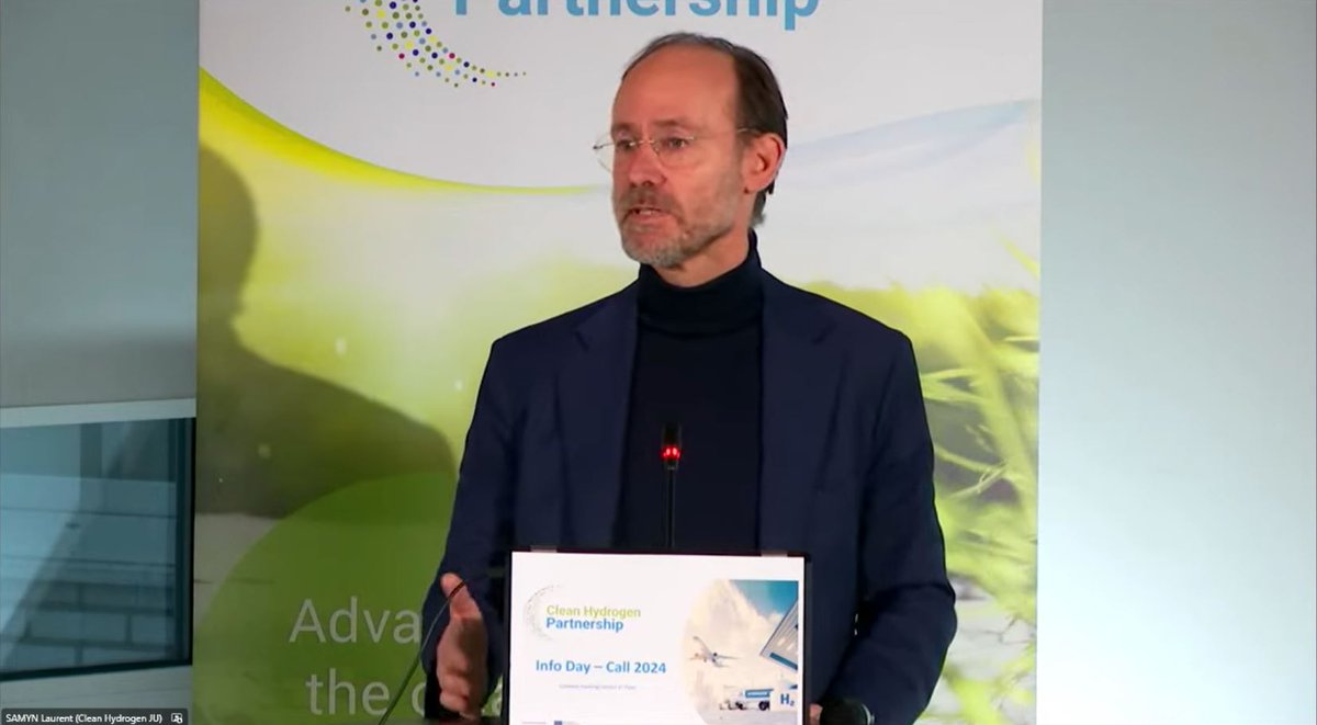 Presenting at our #Infoday2024 
🎤 Bernd Biervert, Head of Unit RTD C5 @EU_Commission 
💬Hydrogen's the cornerstone of the Green Transition but also the competitiveness policies of the EU & we have to see the link, also in terms of jobs and growth
Join us📽tinyurl.com/infoday2024
