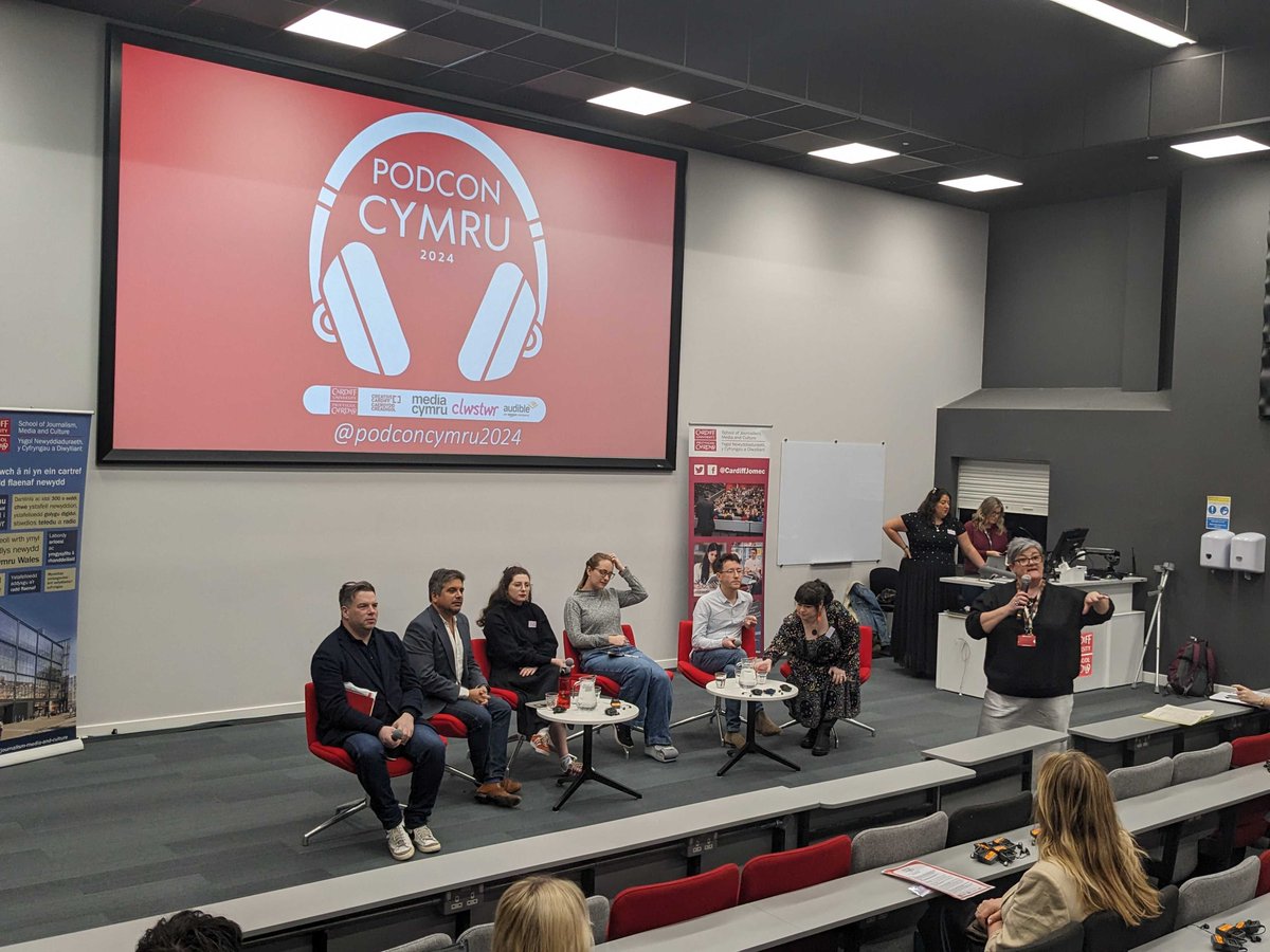 PodCon Cymru (@podconcymru) on Twitter photo <a href="/britpodawards/">British Podcast Awards</a> Our panellists <a href="/StevenRajam/">Steven Rajam</a>, <a href="/ProducerFfion/">Ffion Clarke🎧</a>, <a href="/Georgie_Sull/">Georgina Kemp Walker</a>, @maribeard_ and @meilirrhys spoke about the importance of Welsh language podcasts, the thriving industry in Wales and why Welsh producers shouldn't aways have to make podcasts about Wales <a href="/britpodawards/">British Podcast Awards</a> Our panellists <a href="/StevenRajam/">Steven Rajam</a>, <a href="/ProducerFfion/">Ffion Clarke🎧</a>, <a href="/Georgie_Sull/">Georgina Kemp Walker</a>, @maribeard_ and @meilirrhys spoke about the importance of Welsh language podcasts, the thriving industry in Wales and why Welsh producers shouldn't aways have to make podcasts about Wales