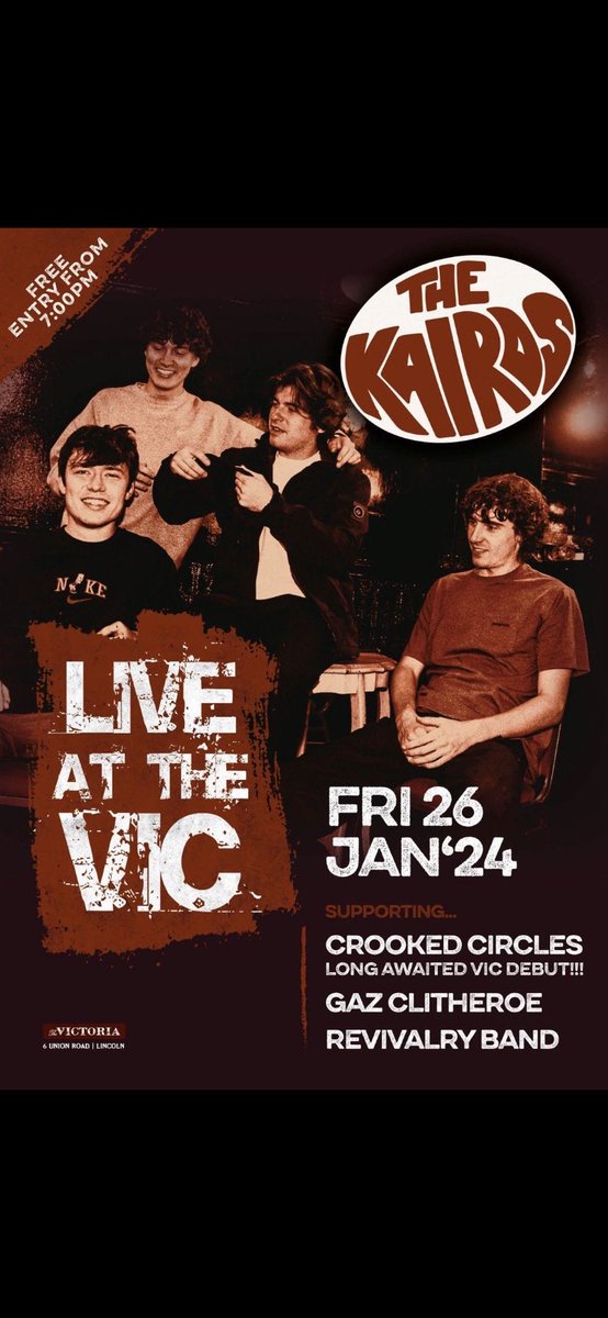 TONIGHT! @TheKairos1 @revivalryband @gazclitheroe Let’s go!! 🤟🏻😎