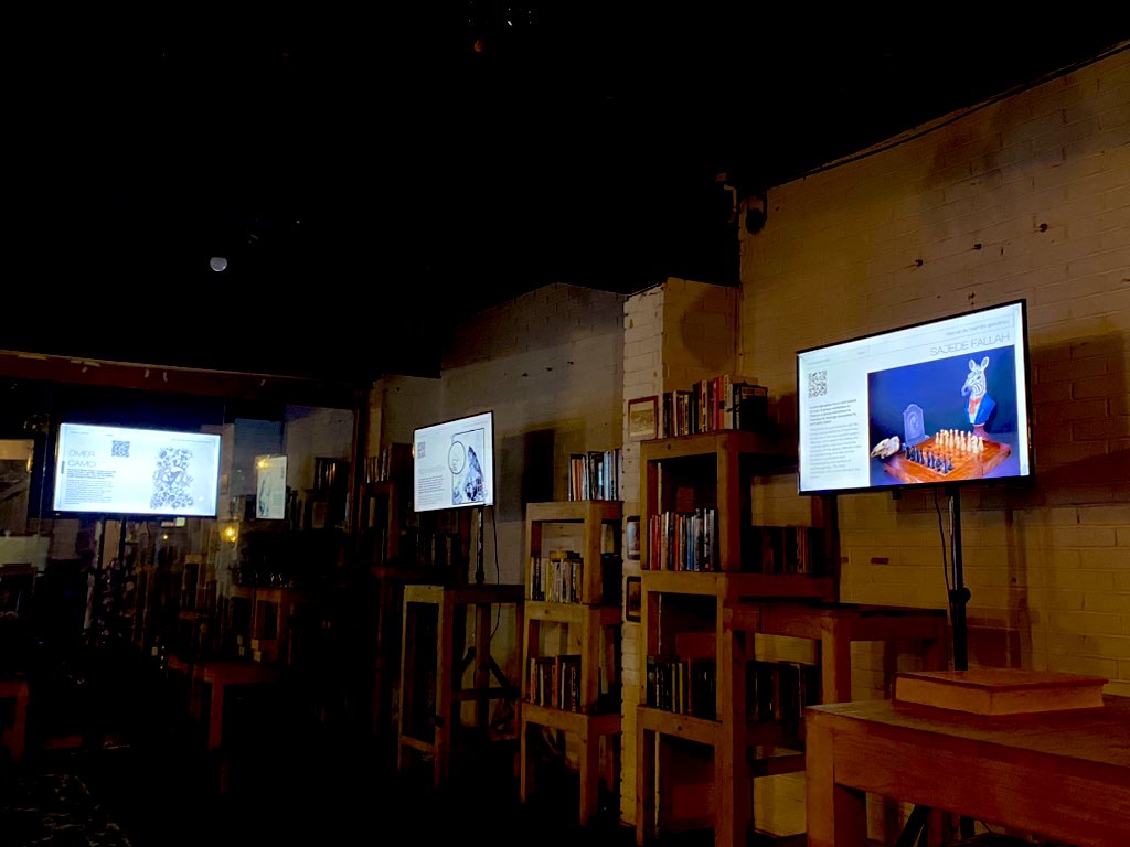 Mahnoor_H_Niazi's tweet photo. NFT NEXUS: Tri-City Unveil

City #02: Karachi, Pakistan

Tagging the beautiful work by @SajiFall, and @_PRISMOS. Art is what makes people believe in any of these events and that makes me super grateful to each one of the artists who let us grace two of our exhibitions with their works so far. The promise is to keep taking ART and NFTS to everyone! 

On to our third city now, LAHORE (The cultural hub of Pakistan)

@Chaap_Global @abrarulhasan @60SIFF 

#NftNexus
