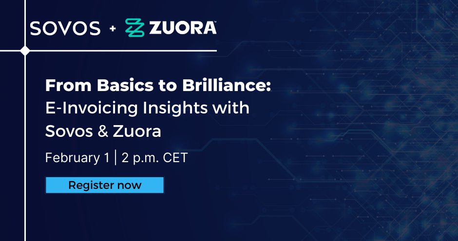 Is your business prepared for upcoming e-invoicing regulations? Join us for a deep dive into the basics of e-invoicing with experts from <a href="/Zuora/">Zuora</a> and Sovos. ow.ly/r0KY50QuJTa

#EInvoicing #Webinar