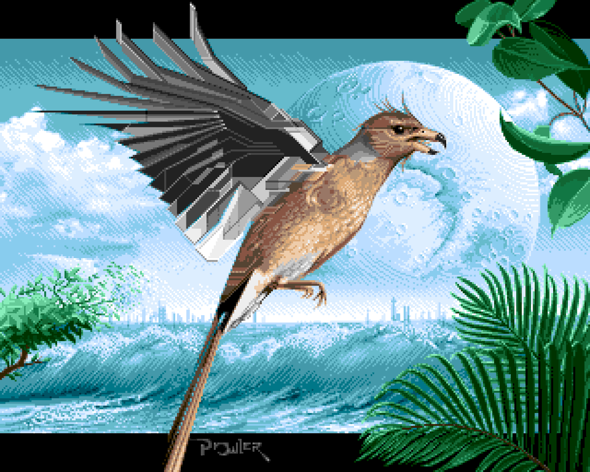 ✨New release by me <a href="/prowler_GFX/">Prowler</a>  ”Blue planet" (2024) Entry for the GERP #pixelart compo. 32 colours, 320x256 pixels. Lost in the fog of distant memories - my mind tries to hang on to a place while our world slowly is breaking apart 💙💚🖤 #ocean #fantasy #mockingbird