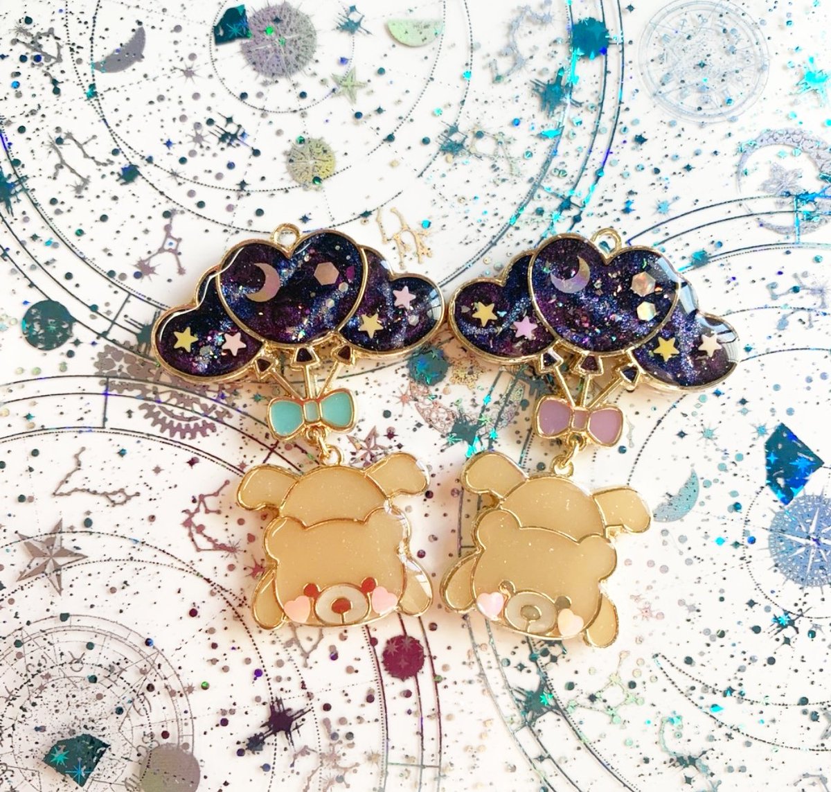 RQmako's tweet photo. 宇宙くま完成🚀��🐻❤
#レジン
#ハンドメイド https://t.co/zZPYG0Z3yq