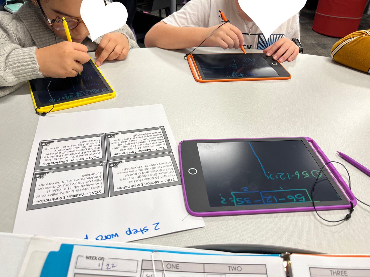 mrscoddsclass's tweet image. Working on our 2 step word problems in small group! I love starting something they think is going to be extremely difficult only to show them that they already know how to do most of it! 💪🏽🎉
#secondgrademath