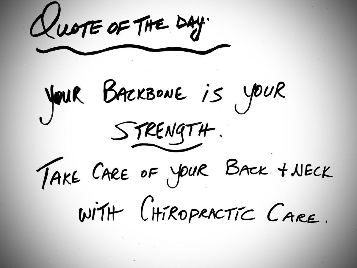 #Quote of the day 
at LakeView Chiropractic:

“ Your Backbone is your strength. 
Take care of your back and neck with Chiropractic Care .”

#Health 
#Hope
#Chiropractic