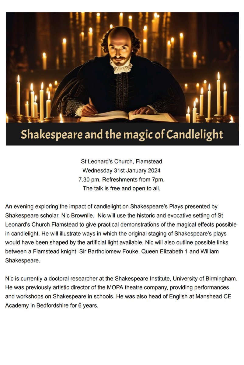 A great way to spend a Winter evening. Free event. Open to all.