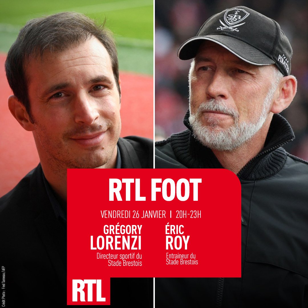 📻🔴🎙️⚽ Le <a href="/SB29/">Stade Brestois 29</a> réalise une saison exceptionnelle et occupe la 3ème place de <a href="/Ligue1UberEats/">Ligue1UberEats</a>. Ce soir, l'équipe de <a href="/RTLFoot/">RTLSport</a> reçoit deux des artisans de ce succès : le directeur sportif <a href="/GregLorenzi/">Lorenzi Grégory</a> et l'entraineur de l'équipe, #EricRoy 
=> RDV ce soir de 20h à 23h sur #RTL
