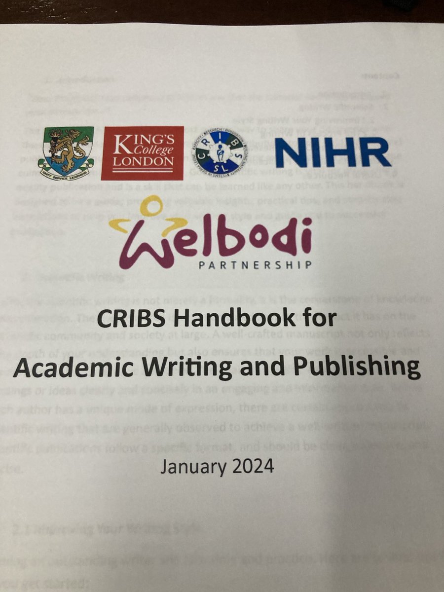 We are running a writing workshop today in Freetown today for many of our CRIBS group and beyond. Reassuring to learn most of us struggle with academic writing. Learnt some great tips from my students and colleagues. ⁦@NIHRglobal⁩ #CRIBS