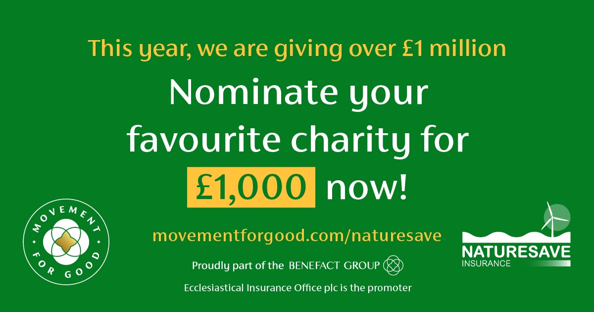 Benefact Group’s Movement for Good Awards is giving away over £1million in 2024 to help charities change lives for the better💚 

To find out more about the Benefact Movement for Good Awards, and to nominate please visit: bit.ly/CBLWMFG2024Q1P1
