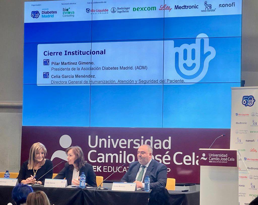 Ayer, <a href="/EstherCalvodeM/">Esther Calvo de Mora</a> acudió a una enriquecedora jornada sobre ‘Avances y retos en la #diabetes en España’, liderado por <a href="/DiabetesMadrid/">Asoc. Diabetes Madrid</a>. Grandes expertos han compartido conocimientos clave para abordar este desafío de salud pública. 

#50AniversarioADM, <a href="/PilarSusach/">Pilar MartinezGimeno</a>