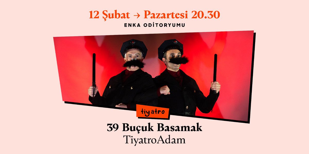 Sezonun ilk oyunu “39 Buçuk Basamak” 12 Şubat Pazartesi akşamı izleyiciyle buluşuyor.! 80 dk / Tek Perde / +10 Biletler @Biletix ve ENKA Sanat gişesinde. Detaylı bilgi ve program için, enkasanat.org