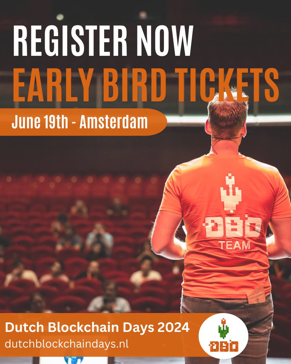 Register NOW for an early bird ticket to the leading dutch event for blockchain, crypto and web3 🚀 

👇🏼👇🏼👇🏼 docs.google.com/forms/d/e/1FAI…

📍🇳🇱 19th Of June 2024 | Amsterdam. Early-bird will sell out very fast; get yours! 
 #blockchain #web3 #netherlands #dutch #entrepreneurs #DBD24