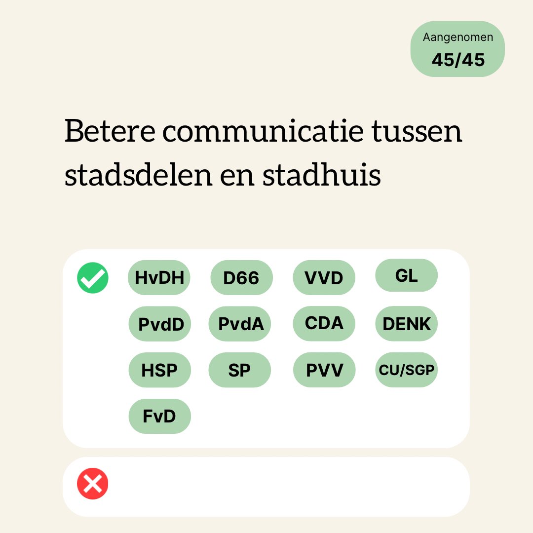 Vier D66 voorstellen, vier aangenomen!

💚 Meer macht naar de raad om klimaatbeleid aan te scherpen

🚭 Onderzoek naar rookvrije zones rondom scholen

👨‍👩‍👦 Ouders met kinderen in de jeugdzorg worden beter op hun rechten gewezen

🤝 Betere communicatie tussen stadhuis en stadsdeel
