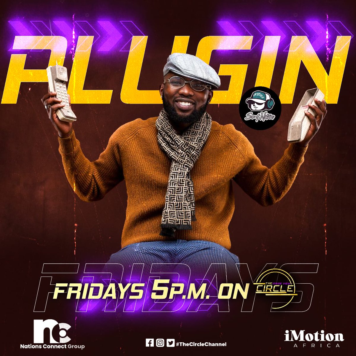 TheCircleChnl's tweet image. 🎵 Get ready for a musical journey like no other! 🌟 Join us every Friday at 5 pm for the "Plugin" show on #TheCircleChannel @sonofnations. Unleash the power of music and elevate your weekend vibes! 🎶✨ #PluginShow #MusicMagic #FridayFeeling
