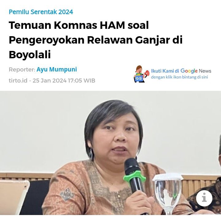 Temuan penting Investigasi Komnas HAM terkait penganiayaan relawan Ganjar oleh prajurit TNI di Boyolali:

1. Tidak ditemukan adanya pesta miras seperti dituduhkan.

2. Korban dianiaya, diseret, dipukul pakek batu..

3. Ada 3 korban pakek motor knalpot biasa, dan 1 korban pengguna