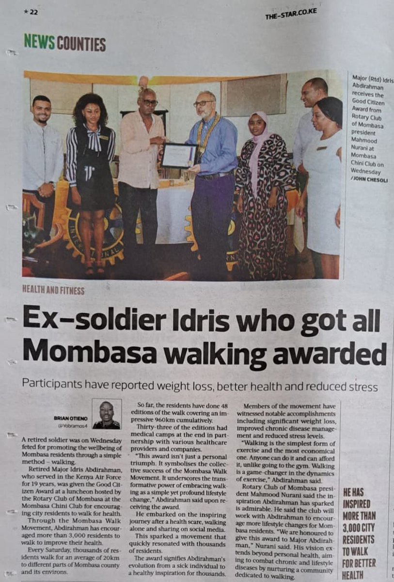 Kudos to my brother <a href="/amidris_major/">Major Idris Abdirahman</a>. 

Keep up the great work. <a href="/MsaWalkMovement/">Mombasa Walk Movement</a>