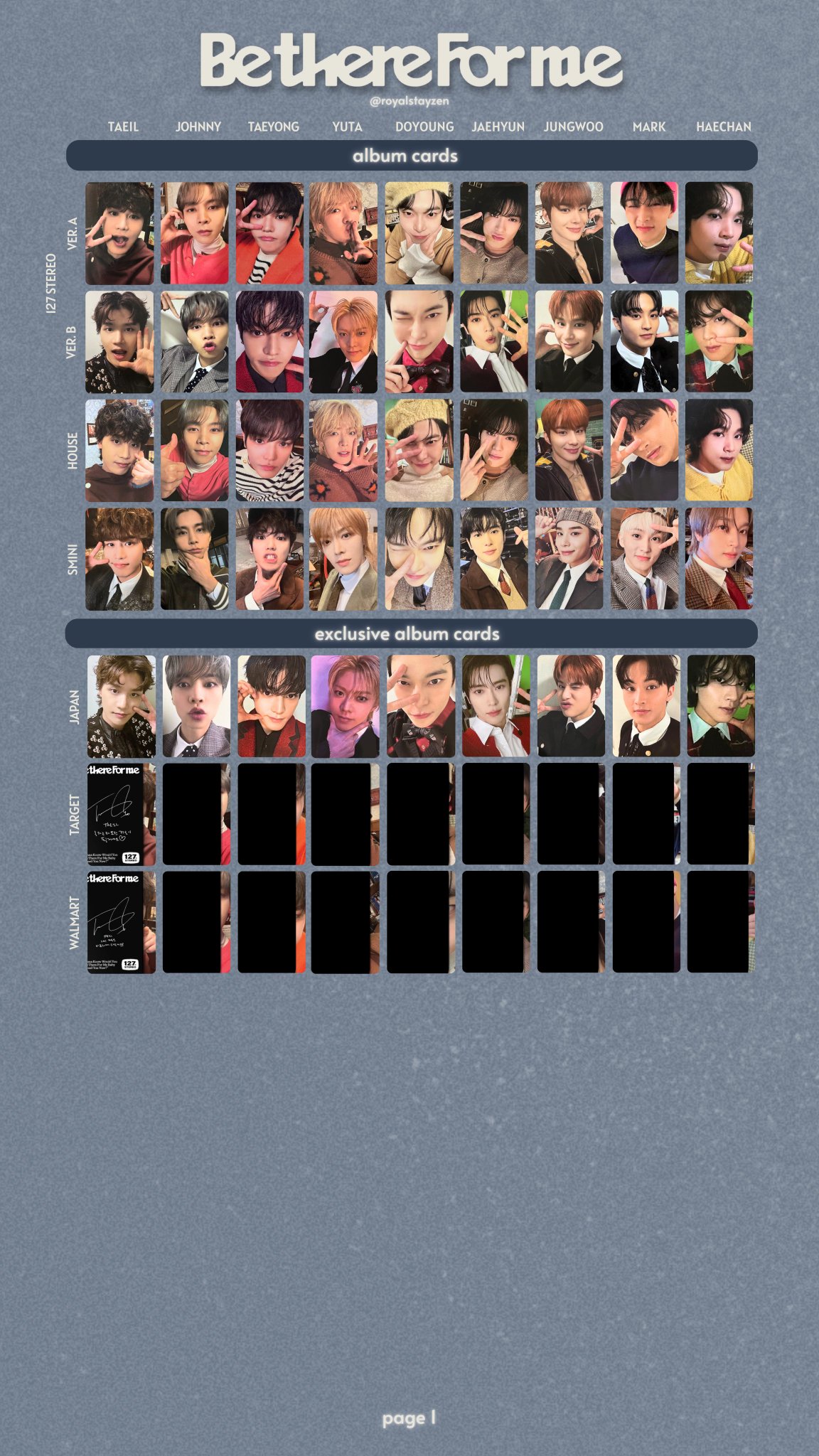 NCT127] Be There For Me / B ver. Official Photocard | eBay