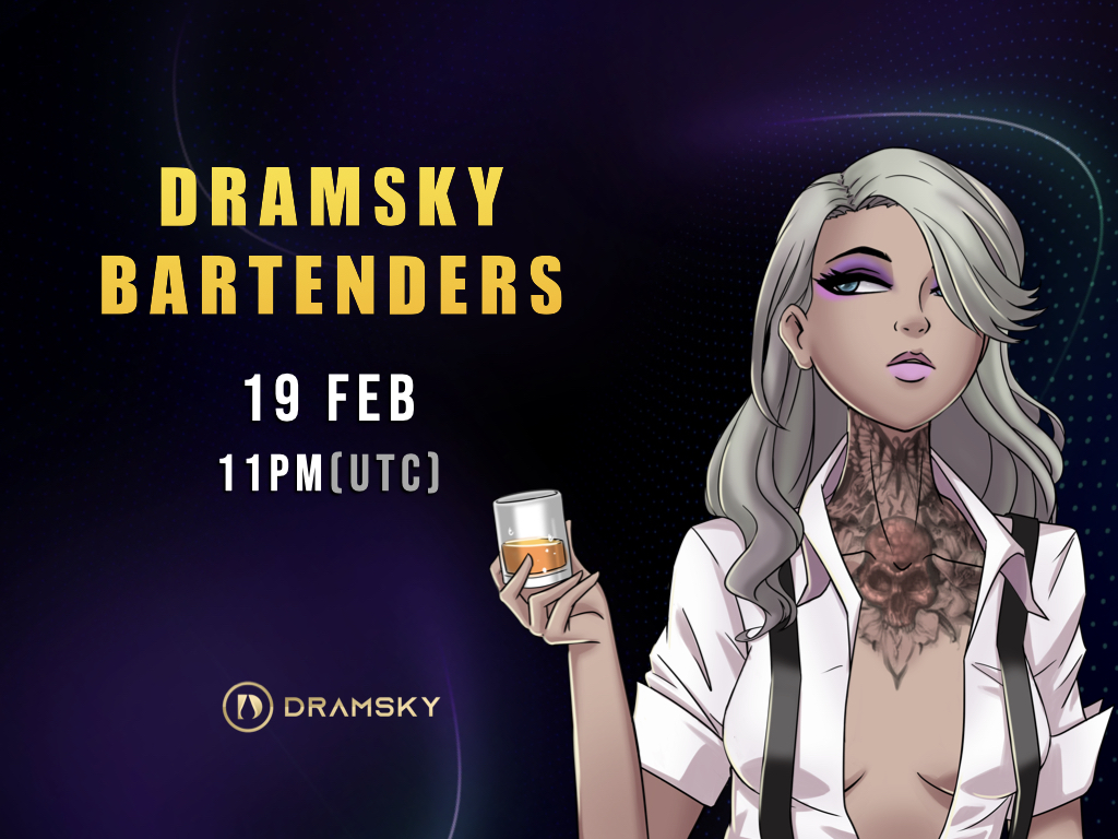 DramskyNFT's tweet photo. 🚨MARK YOUR CALENDARS 🚨

5678 bad-ass bartenders rocking Solana this February. 

Mint Price: FREE
OGs: 2 mints
WLs: 1 mint 

WEN: 
19th Feb 11pm UTC / 20th Feb 7am SGT

❤️+RT+ tag frens for 5 OG spots https://t.co/bYZPF3UUCR