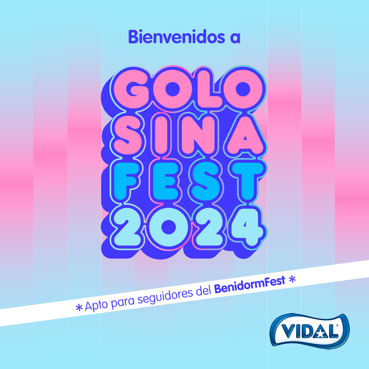 Vidal_Golosinas's tweet photo. ¡Hola, superfans del BeniFest!
Estad muy atentos porque se vienen sorteazos por nuestro #GolosinaFest🍬
Hemos preparado unas encuestas en Stories de Instagram para elegir qué chuche representa más cada canción del festival.
¡Pasaos por allí a votar vuestra favorita!🥳
Con la ayuda de nuestra amiga @Saraaaea y del @HotelDonPancho entregaremos a los 16 participantes una caja con la chuche que vosotros hayáis elegido.
¿Os gustaría poder ganarla vosotros?💙
Podréis acompañarnos en esta aventura en Instagram a lo largo de la próxima semana.