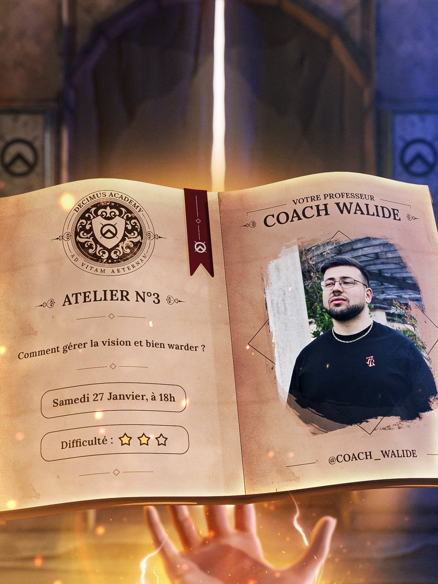 L'information est une clef de la victoire 🏆

🗓️ Samedi 27 janvier
⏰ 18h

On vous dira tout sur le warding et l'importance de la vision pour maîtriser une game.

➡️ RDV sur discord.decimus.gg