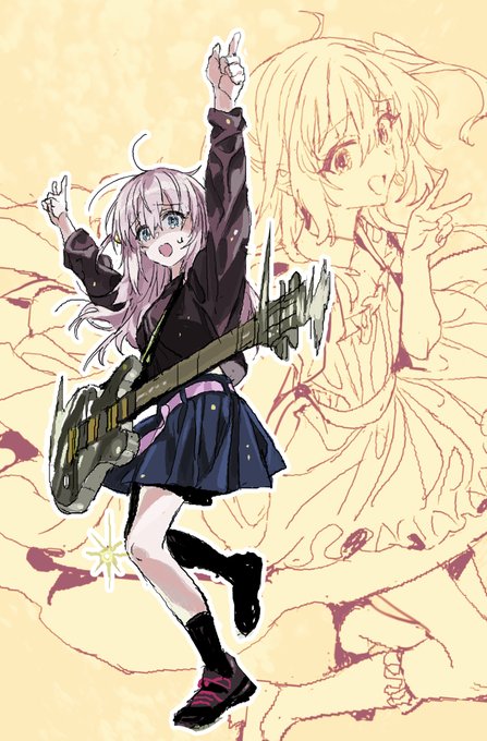 「cube hair ornament electric guitar」 illustration images(Latest)