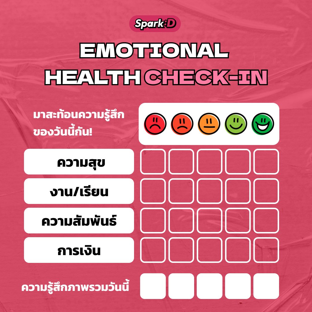 22PodcastTH's tweet image. วันนี้เป็นยังไงกันบ้าง มาเช็คสุขภาพความรู้สึกกัน 🥰
คอมเมนต์ Emoji บอกความรู้สึกกัน

#sparkD