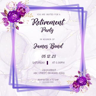 craftyartstudio's tweet image. Retirement Party Invitation Square Template-By Crafty Art
#IPL2024Auction #MissingCM #IPL2024Auction #MitchellStarc #RedSea #PAKvsNZ #Dunki #2DaysToDunkiStorm #KavyaMaran #gambhir #AlzarriJoseph #AMDRYZENAI #CeasefireNOW #IndependenceDay #26January2024