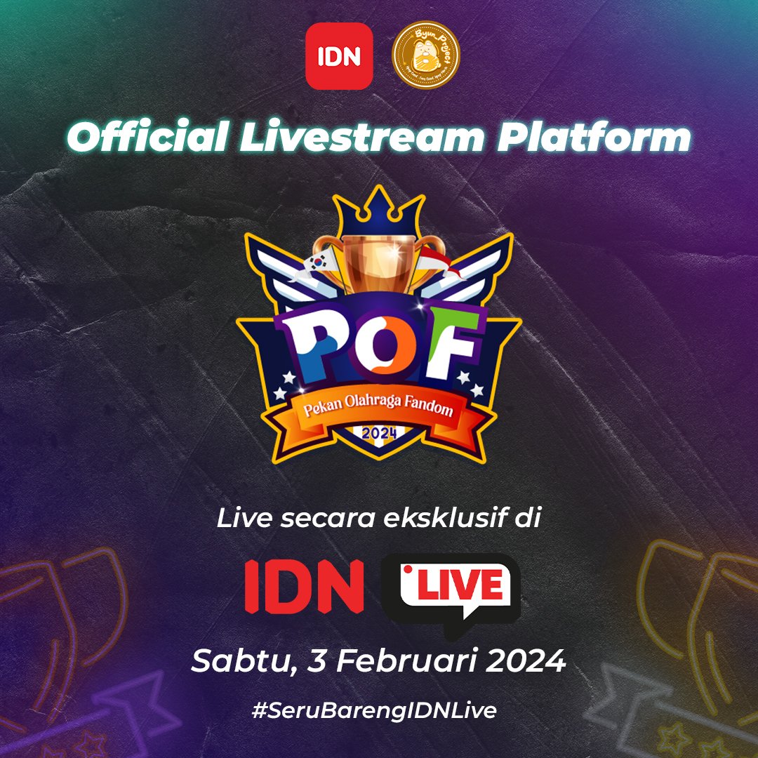 idn_app's tweet photo. ANNYEONG YEOROBUN! 💖👋

Siap dengan keseruan 17 fandom Kpop berkompetisi untuk menjadi yang terbaik di Pekan Olahraga Fandom 2024? Tonton secara LIVE, Sabtu, 3 Februari 2024 eksklusif hanya di IDN Live 🎉

#SeruBarengIDNLive https://t.co/Ud7tLZWswp