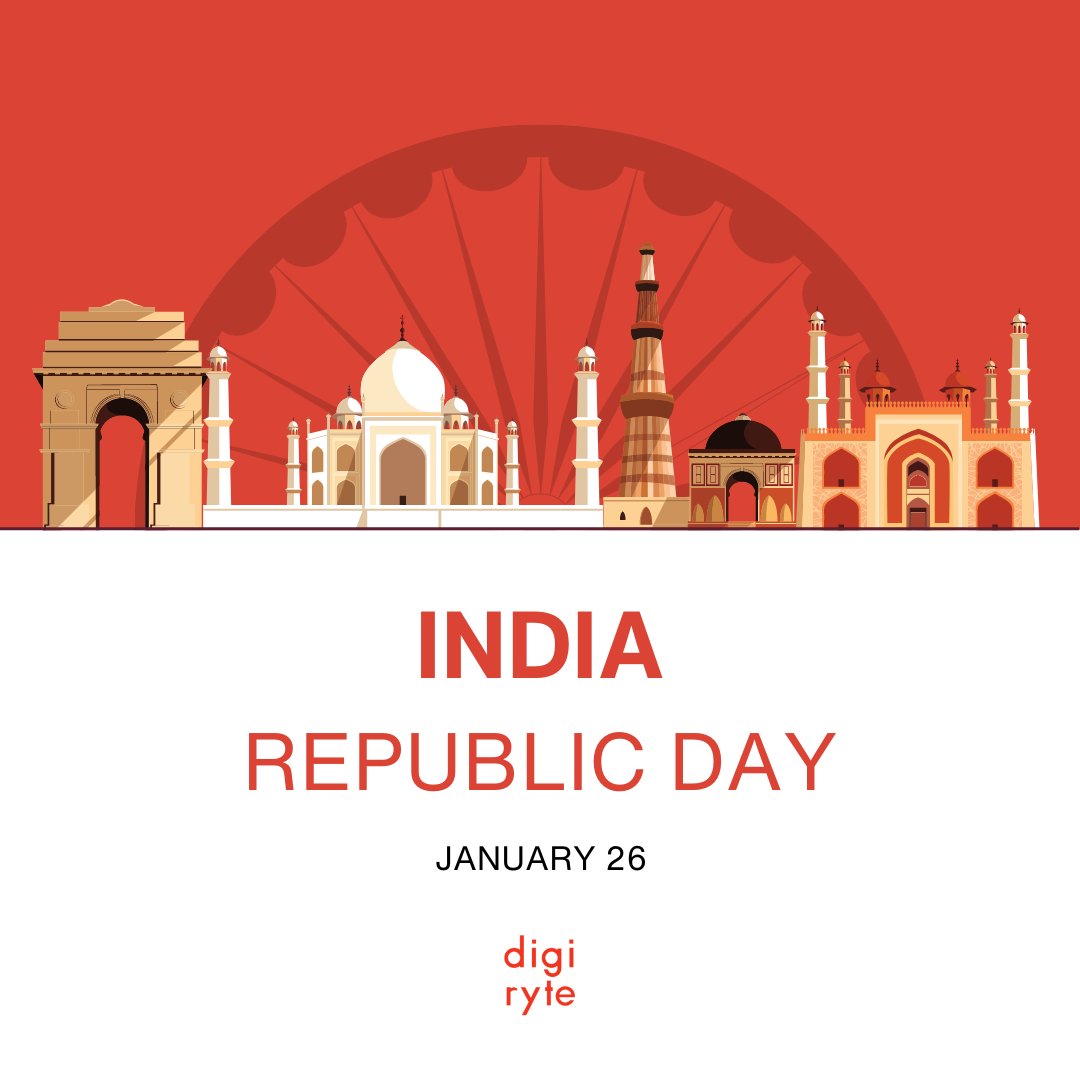 Happy Republic Day, India! 

Celebrating unity, diversity, and technological strides. 

Digiryte wishes everyone a day of pride and progress. 

#republicday #india