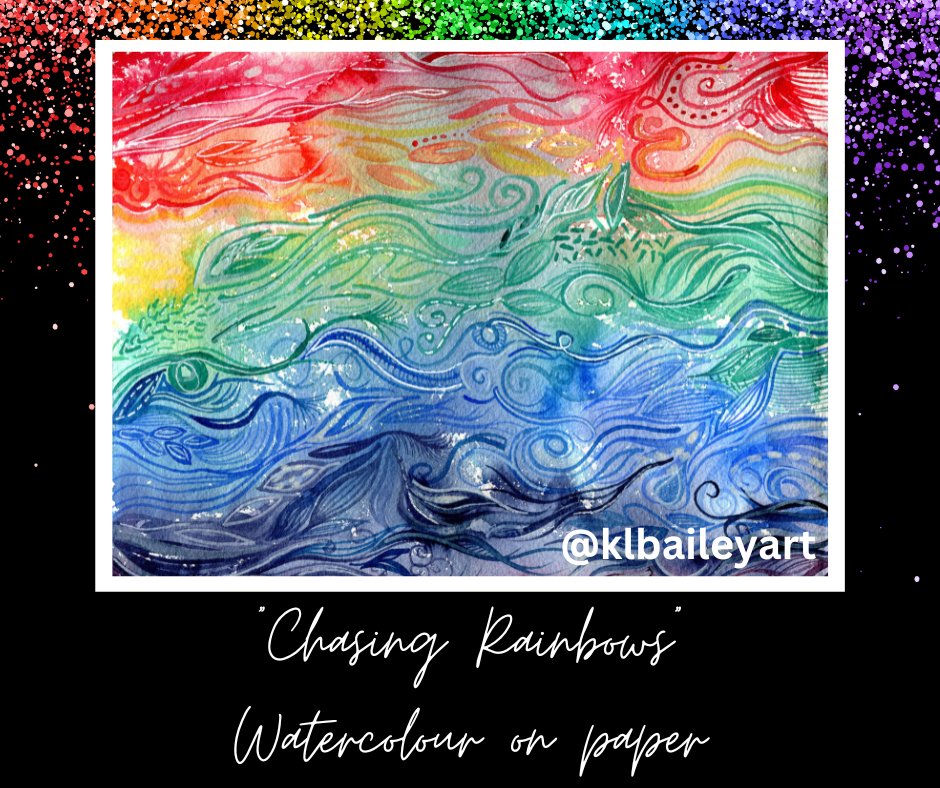 'Chasing Rainbows' - watercolour on paper
#rainbow #intuitiveabstract #australianartist