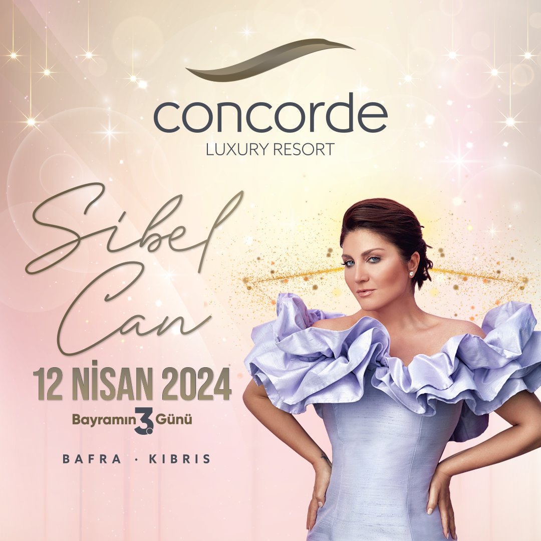 Türk fantezi müziğinin en güçlü seslerinden Sibel Can, Ramazan Bayramı’nın 3. günü (12 Nisan) Concorde Luxury Resort’ta sevenleriyle buluşuyor.  

📞 +90 392 630 00 00

. 
#ConcordeHotels #ConcordeLuxuryResort #DiscoverCyprus #ACyprusStory #VisitNcy #SibelCan