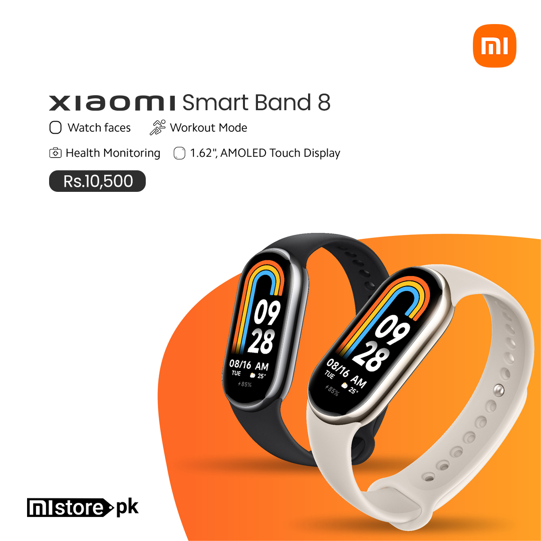 MistorePk's tweet photo. Good things come to those who wait! Xiaomi Smart Band 8 is now restocked, empowering you to crush your fitness goals. 🏃♀️
Buy Now: https://t.co/a93dv3biOf
#SmartBand8 #RestockedAndReady #fitnessjourney
#xiaomi #xiaomipakistan #xiaomiredmi https://t.co/l4vqPPheS9