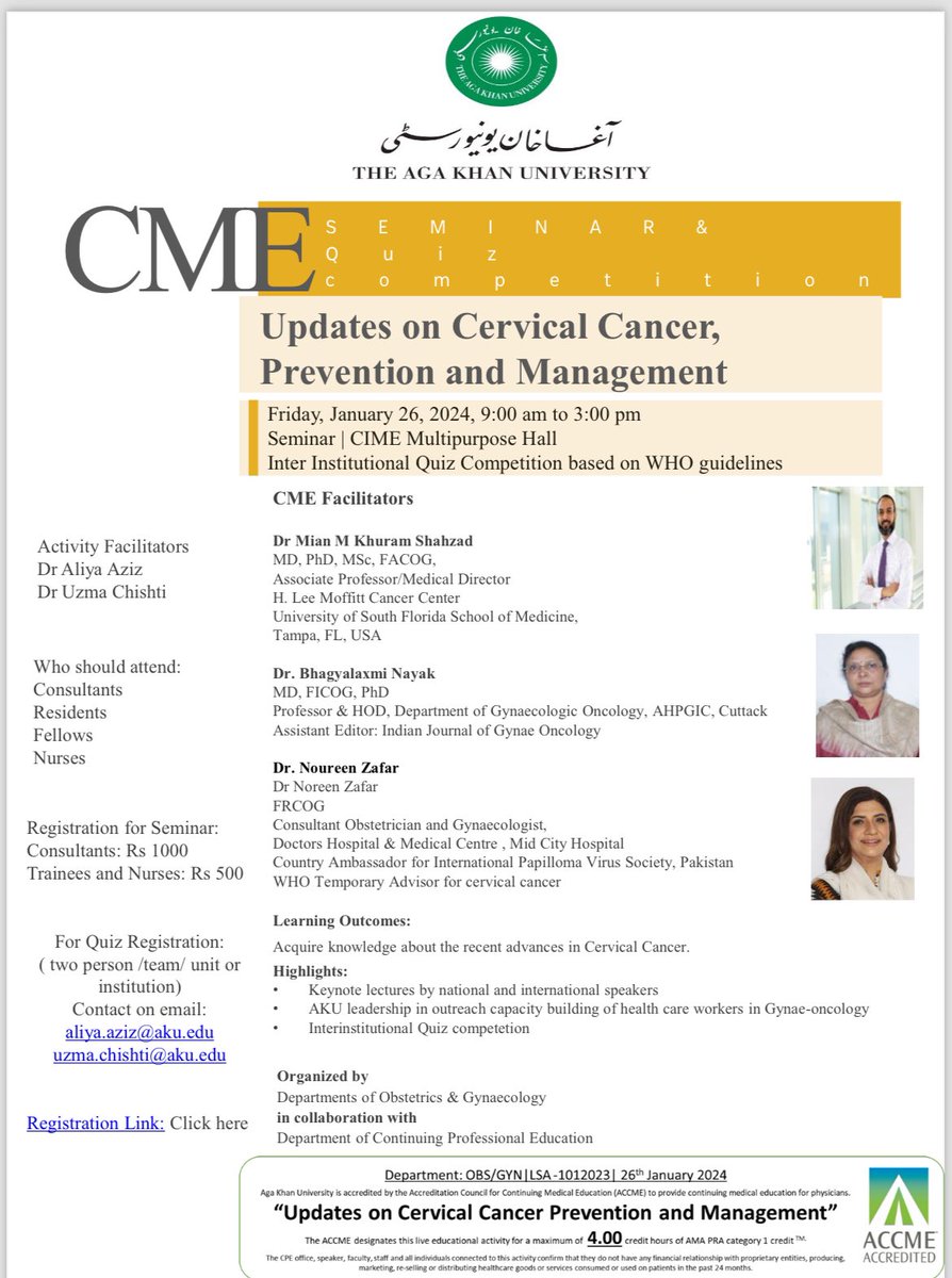 SidrahNausheen's tweet photo. Symposium on cervical cancer in AKUH. Dr Aliya and team are doing an exemplary work by training fellows from all over Pakistan. Trained oncologists is the need of time in fight against cancer @AKUGlobal https://t.co/81SfoQAGo3