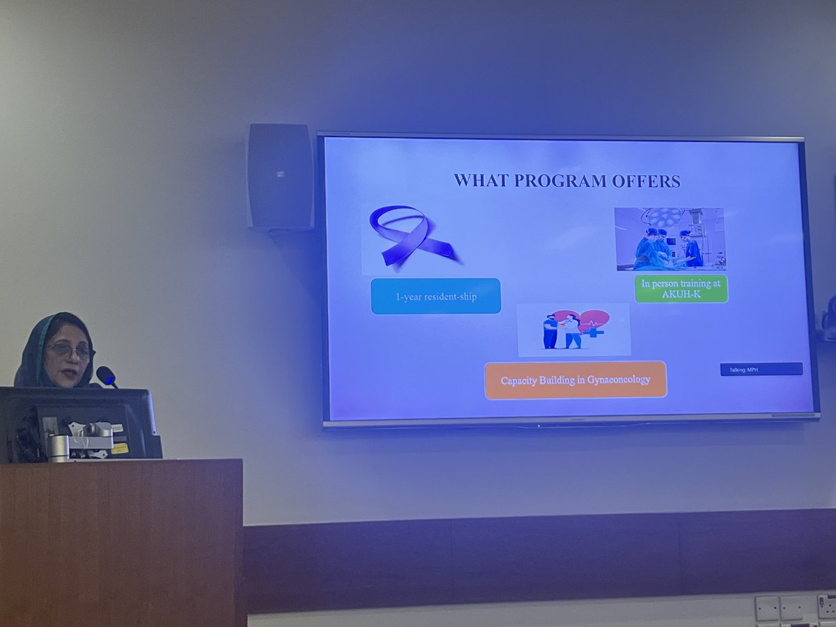 SidrahNausheen's tweet photo. Symposium on cervical cancer in AKUH. Dr Aliya and team are doing an exemplary work by training fellows from all over Pakistan. Trained oncologists is the need of time in fight against cancer @AKUGlobal https://t.co/81SfoQAGo3