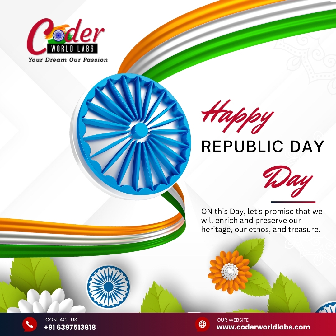 coderworld_labs's tweet image. May the tricolour flag always fly high, symbolising the spirit of India. Happy Republic day to all Indians from Coder World Labs Family.
.
.
- Visit - coderworldlabs.com  
- Call Us -  6397513818 
.
.
#coderworldlabs #republicday #india #freedom #happy #republicday #indian