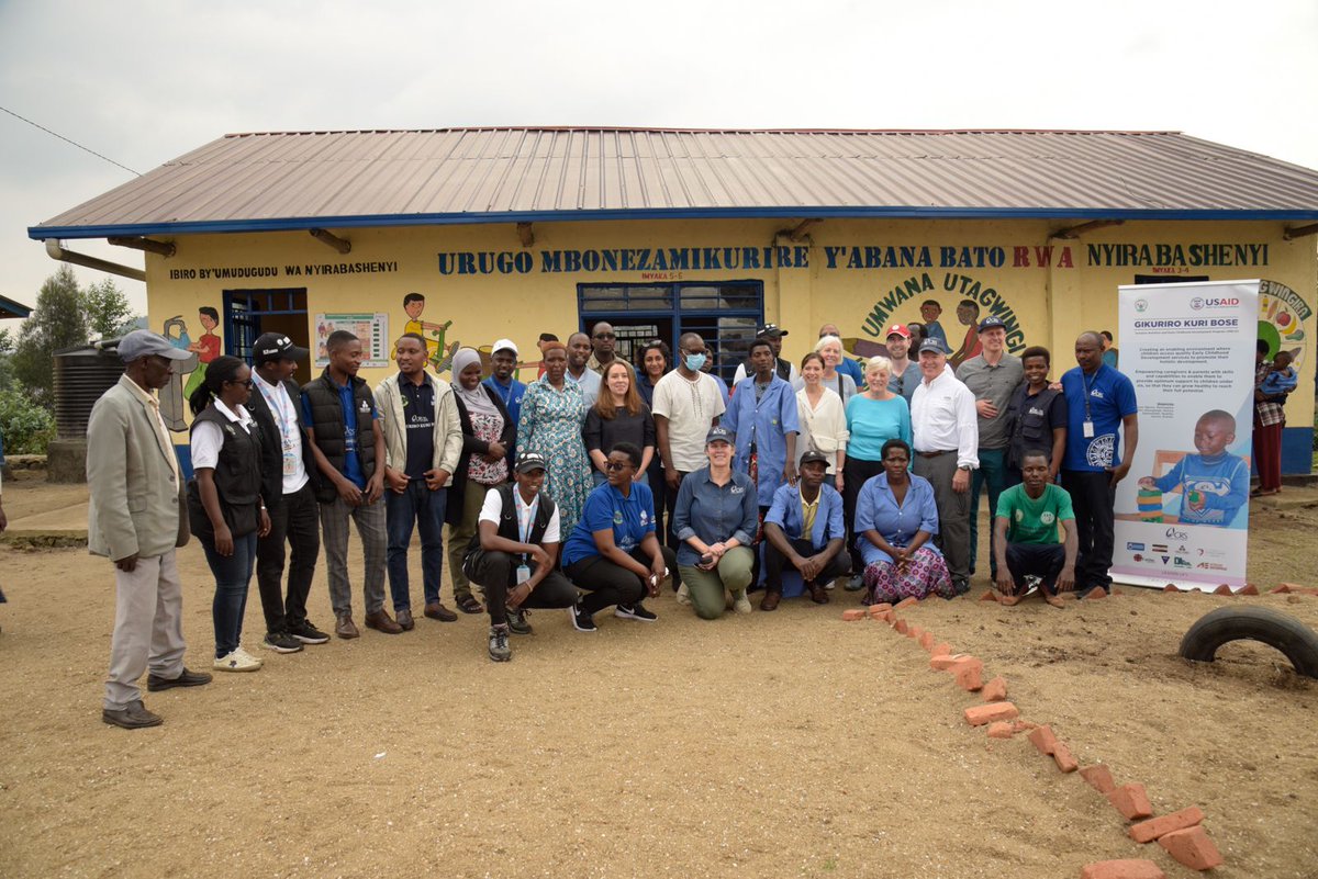 #JourneyOfHope @CatholicRelief board members and donors visited a Nurturing Care Hub in @NyabihuDistrict established by #USAIDGikuriroKuriBose program. They observed how CRS works with partners to promote nutrition and ECD. The delegation also met V/Mayor Social Affais and FED.