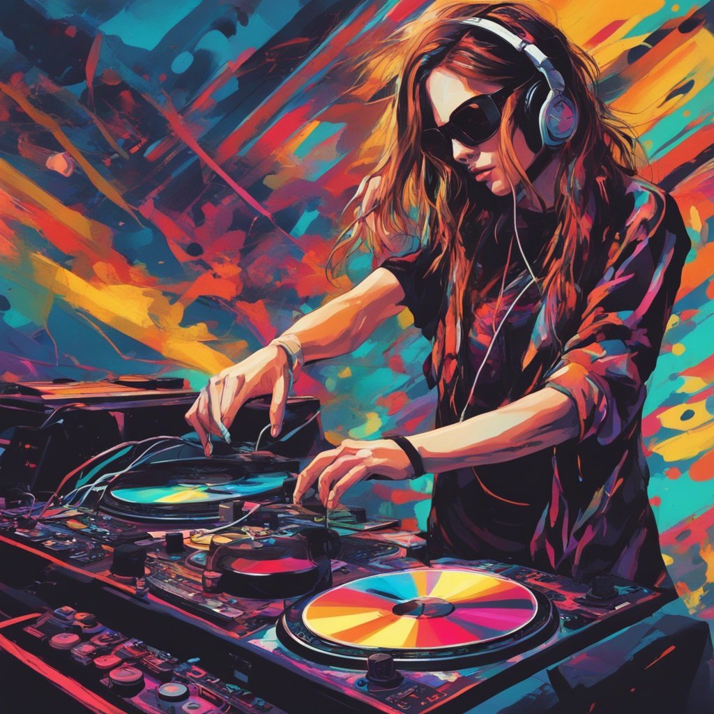 AndyMightyY's tweet photo. Dropping beats in a digital dimension where colors dance to the rhythm of AI creativity. #AIArt #DigitalDJ #MusicMeetsAI #ColorfulCreativity #ArtificialInspiration #NeonVibes #AIgeneratedMusic #TechArt #CreativeCoding #DigitalSoundwaves #VibrantArtistry https://t.co/45zQ9tbRIC