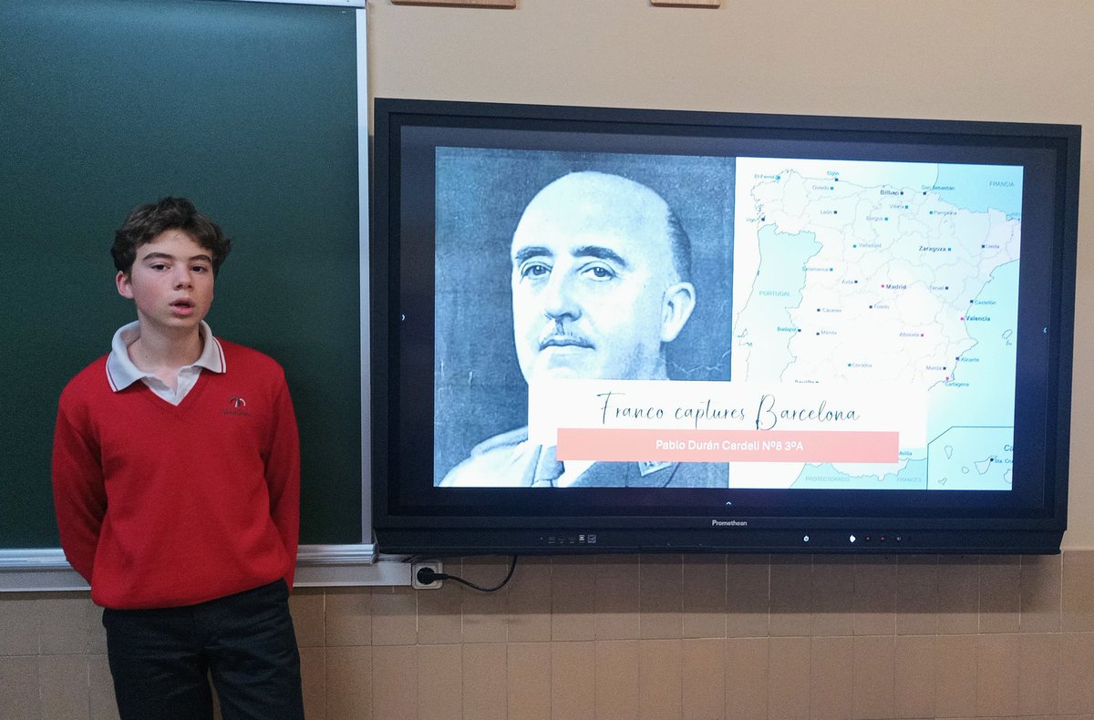 Today in history Franco captured Barcelona. Pablo gives us the details. #3eso <a href="/codemagijon/">Col.Corazón de María</a>