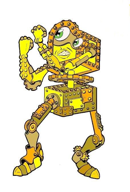 Got a Duodrone spoiling for a fight here. He can only do two things at once, and he's ready to bop you with both of them