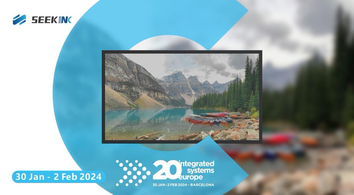 QuadrantLab's tweet photo. #Seekink, a leading supplier of #ePaper for the #IoT field, will showcase at #ISE2024 
The company will showcase #EInk solutions for #digitalsignage #smarttransportation #smartretail #smarthealthcare #smartcities

https://t.co/J7MmqQxQnm

#largedisplay #largeepaper #epapermodule https://t.co/P0JOuIY6dE